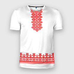 Футболка спортивная мужская Славянская вышиванка рубаха, цвет: 3D-принт