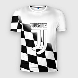 Мужская спорт-футболка Ювентус клетка краски