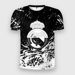 Мужская спорт-футболка Реал Мадрид краски текстура