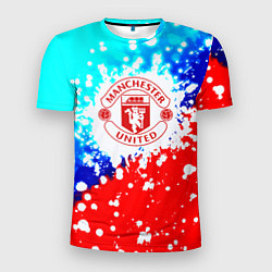 Мужская спорт-футболка Манчестер Юнайтед неон