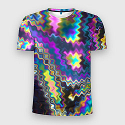 Мужская спорт-футболка Абстракция переливы