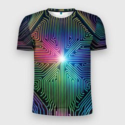 Мужская спорт-футболка Линейная графика