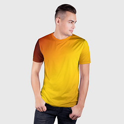 Футболка спортивная мужская Color yellow red gradient, цвет: 3D-принт — фото 2