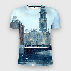 Мужская спорт-футболка Зимний Питер