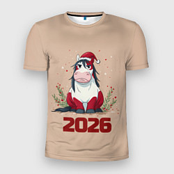 Футболка спортивная мужская Карикатурная лошадка 2026, цвет: 3D-принт