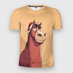 Футболка спортивная мужская Уставшая за год лошадка, цвет: 3D-принт