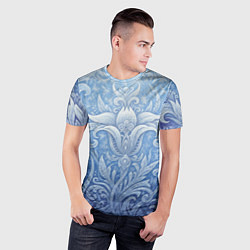 Футболка спортивная мужская Ледяной цветочный орнамент, цвет: 3D-принт — фото 2