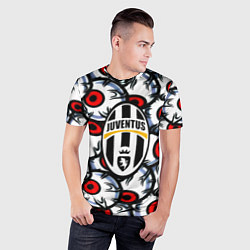 Футболка спортивная мужская Ювентус глаза, цвет: 3D-принт — фото 2