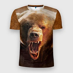 Мужская спорт-футболка Рык медведя
