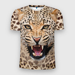 Мужская спорт-футболка Взгляд леопарда
