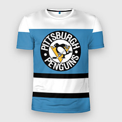 Футболка спортивная мужская Pittsburgh Penguins: White, цвет: 3D-принт