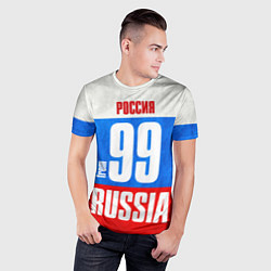 Футболка спортивная мужская Russia: from 99, цвет: 3D-принт — фото 2