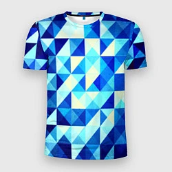 Мужская спорт-футболка Синяя геометрия