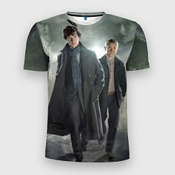 Мужская спорт-футболка Шерлок и Доктор