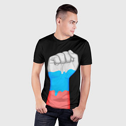 Футболка спортивная мужская Русский кулак, цвет: 3D-принт — фото 2