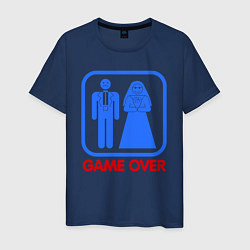 Футболка хлопковая мужская Game over, цвет: тёмно-синий