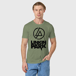 Футболка хлопковая мужская Linkin Park, цвет: авокадо — фото 2