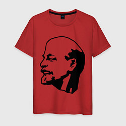 Футболка хлопковая мужская Ленин: скульптура цвета красный — фото 1
