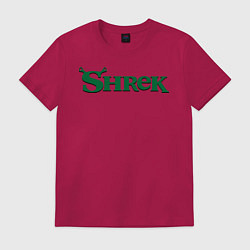 Футболка хлопковая мужская Shrek: Logo, цвет: маджента