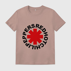 Футболка хлопковая мужская Red Hot Chili Peppers, цвет: пыльно-розовый