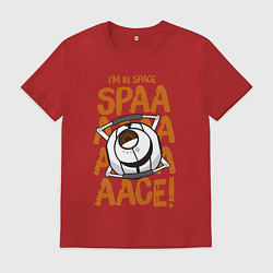 Футболка хлопковая мужская Space, цвет: красный