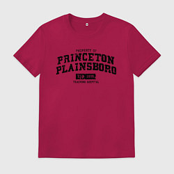 Футболка хлопковая мужская Princeton Plainsboro, цвет: маджента