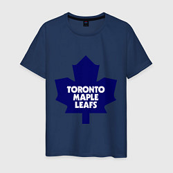 Футболка хлопковая мужская Toronto Maple Leafs, цвет: тёмно-синий