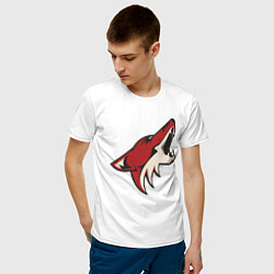 Футболка хлопковая мужская Phoenix Coyotes цвета белый — фото 2
