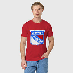 Футболка хлопковая мужская New York Rangers, цвет: красный — фото 2
