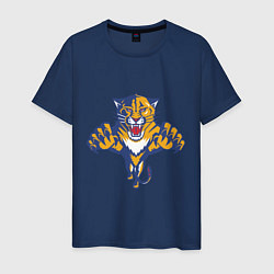 Футболка хлопковая мужская Florida Panthers, цвет: тёмно-синий