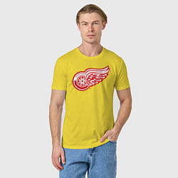 Футболка хлопковая мужская Detroit Red Wings, цвет: желтый — фото 2