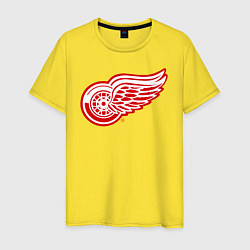 Футболка хлопковая мужская Detroit Red Wings, цвет: желтый