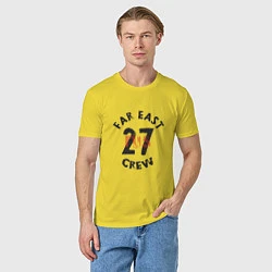 Футболка хлопковая мужская Far East 27 Crew, цвет: желтый — фото 2