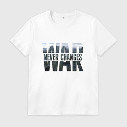 Футболка хлопковая мужская War never changes, цвет: белый