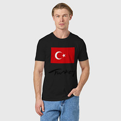 Футболка хлопковая мужская Turkey, цвет: черный — фото 2