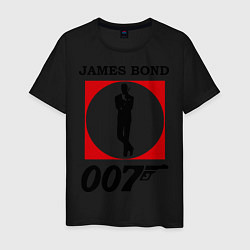 Футболка хлопковая мужская James Bond 007, цвет: черный