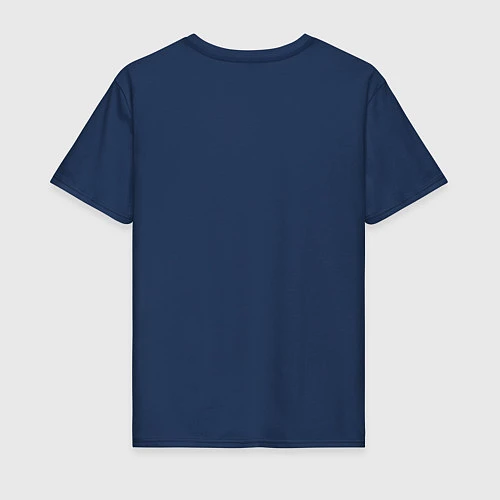 Мужская футболка Cмайл с кровью / Тёмно-синий – фото 2