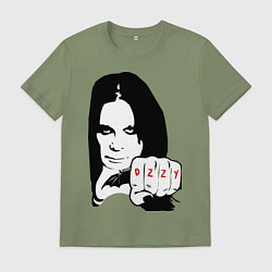 Футболка хлопковая мужская Ozzy Ozborn, цвет: авокадо