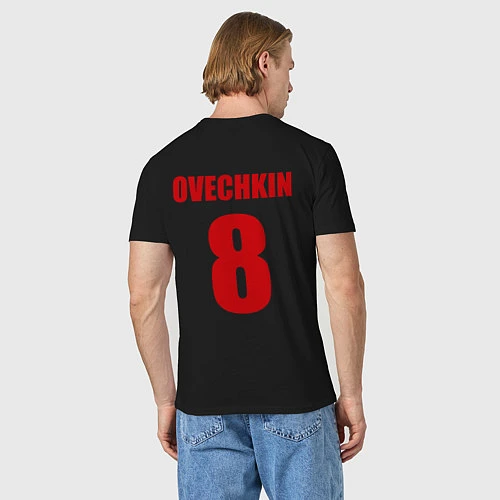 Мужская футболка Washington Capitals: Ovechkin 8 / Черный – фото 4
