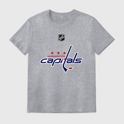 Футболка хлопковая мужская Washington Capitals: Ovechkin 8, цвет: меланж