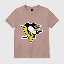 Футболка хлопковая мужская Pittsburgh Penguins: Malkin 71, цвет: пыльно-розовый