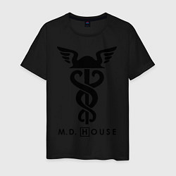 Футболка хлопковая мужская M.D. House, цвет: черный