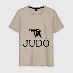 Футболка хлопковая мужская Judo, цвет: миндальный
