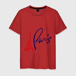 Футболка хлопковая мужская I Paris, цвет: красный