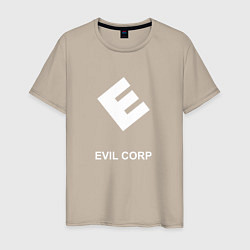 Футболка хлопковая мужская Evil corporation, цвет: миндальный