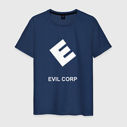 Футболка хлопковая мужская Evil corporation, цвет: тёмно-синий