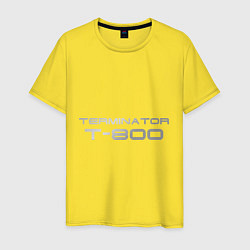 Футболка хлопковая мужская Терминатор Т-800, цвет: желтый