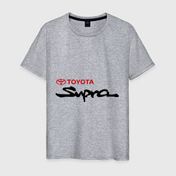 Футболка хлопковая мужская Toyota Supra, цвет: меланж