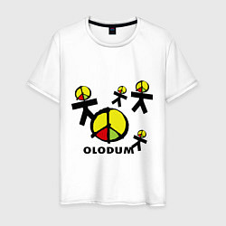 Футболка хлопковая мужская Olodum цвета белый — фото 1