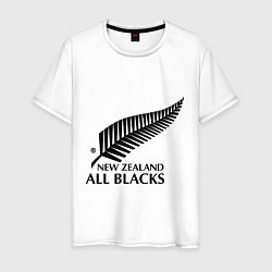 Футболка хлопковая мужская New Zeland: All blacks, цвет: белый